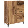 vidaXL Highboard Staré drevo 69,5 x 34 x 180 cm Kompozitné drevo