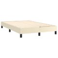 vidaXL Posteľný rám s boxspringom krémový 120x200 cm umelá koža