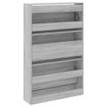 vidaXL Botník sivý dub sonoma 80x21x125,5 cm spracované drevo
