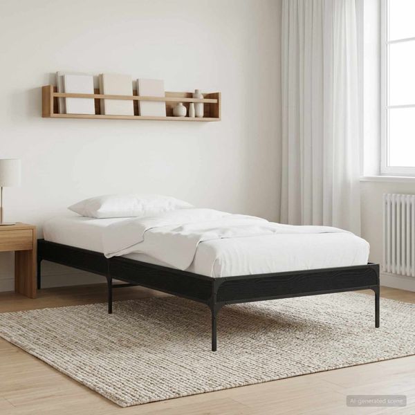 vidaXL Rám postele Čierny dub 80 x 200 cm Kompozitné drevo