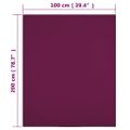 vidaXL Plachty Jersey 2 ks bordová 100x200 cm bavlna