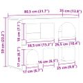 vidaXL Servírovacia skriňa ELST Staré drevo 80,5 x 35 x 59 cm