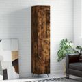 vidaXL Vysoká skrinka dymový dub 34,5x34x180 cm spracované drevo