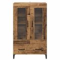 vidaXL Highboard so zásuvkou Staré drevo 70 x 31 x 115 cm