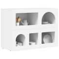 vidaXL Servírovacia skriňa ELST Biela 80,5 x 35 x 59 cm