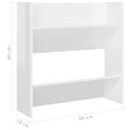 vidaXL Nástenné skrinky na topánky 4 ks, lesklé biele 60x18x60 cm