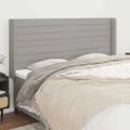 vidaXL Čelo postele so záhybmi bledosivé 183x16x118/128 cm látka