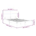 vidaXL Posteľný rám čierny borovicový masív 140x190 cm