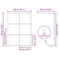 vidaXL Stena walk-in sprchy Čierna 140 x 195 cm tvrdené sklo