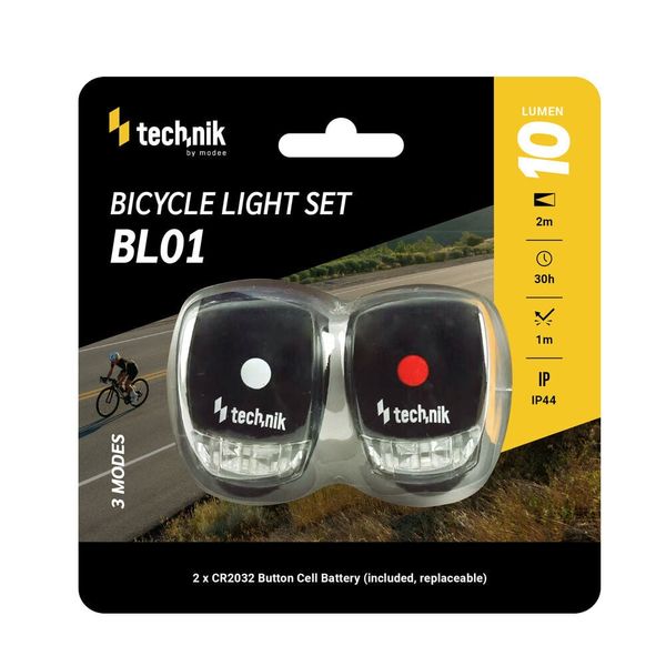 Technik MT-BL01 súprava svietidiel na bicykel (predné-zadné), silikónový kryt