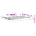 vidaXL Penový matrac biely 120x210 cm 7 zón tvrdosť 20 ILD