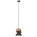 vidaXL Industriálna závesná lampa 25 W, čierna, okrúhla 19 cm E27