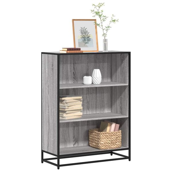 vidaXL Knižnica sivý dub sonoma 80,5x35x107,5 cm kompozitné drevo
