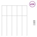 vidaXL Záhradný plotový panel 24 ks 25 x 30 cm Pozinkovaná oceľ