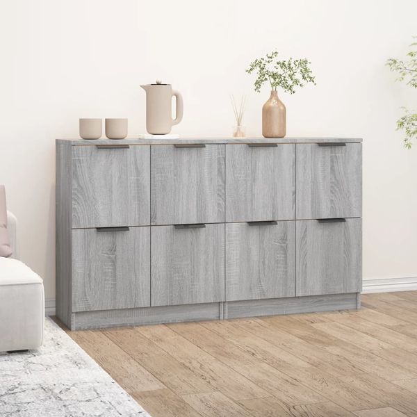 vidaXL Komody 2 ks sivý sivý dub sonoma 60x30x70 cm spracované drevo