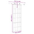 vidaXL Posuvné dvere s kovaním čierne 76x205 cm ESG sklo