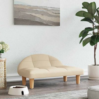 vidaXL Pelech pre psa krémový 70x52x30 cm látka