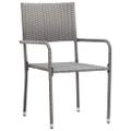vidaXL 7-dielna záhradná jedálenská súprava antracitová