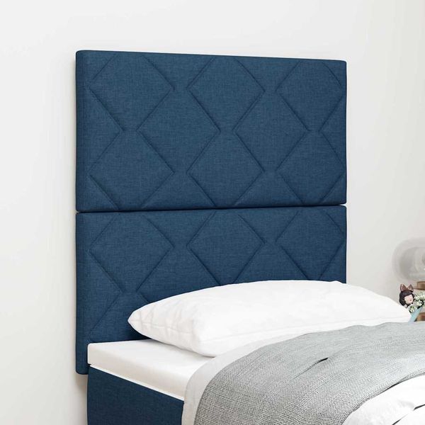 vidaXL LED hlavová doska Modrá 80 cm látka