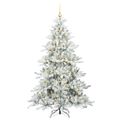 vidaXL Umelý Sklápací Vianočný Stromček Biela 210 cm PVC a oceľ