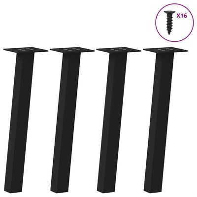 vidaXL Nohy konferenčného stolíka 4 ks čierne 30 cm oceľové