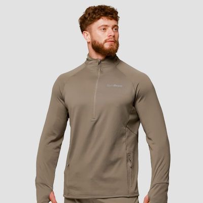 Běžecká mikina 1/2 Zip Pulse Vetiver - GymBeam, veľkosť M, veľkosť oblečenia M