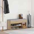 vidaXL lavica na topánky dub sonoma 102x30,5x45 cm umelé drevo