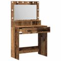 vidaXL Toaletný stolík Staré drevo 79 x 41 x 135 cm Kompozitné drevo