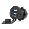 Nabíjačka do auta 2x USB 3.1A 12/24V vodotesná AMiO-04216