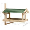vidaXL Krmítko pre vtáky masívne drevo 35x29,5x21 cm