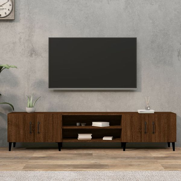 vidaXL TV skrinka hnedý dub 180x31,5x40 cm kompozitné drevo
