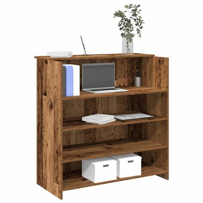 vidaXL Recepčný stôl staré drevo 100x50x103,5 cm kompozitné drevo