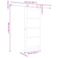 vidaXL Posuvné dvere ORKDAL 83 x 202 cm Borovicový masív Biela