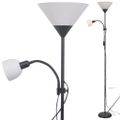 vidaXL Stojanová lampa, čierna