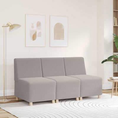 vidaXL Bezrúčková modulárna sofa jednotka Svetlosivá 55 x 74 x 82 cm