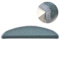 vidaXL Schodové rohože 15 ks 56x17x3 cm morsko modré polkruhové
