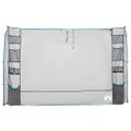 vidaXL Závesný organizér na stan Sivá a modrá 320 x 182 cm oxford