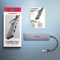 AXAGON HMC-5H60, USB 5Gbps hub, porty 2x USB-A, 1x USB-C, HDMI 4k/60, PD 100W, kábel USB-C 15cm Dokovacia stanica, USB-C, kompatibilný s Thunderbolt 4, 1× HDMI, 2× USB 3.0, 1× USB-C, Power Delivery 100W