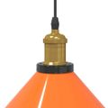 VidaXL Závesná lampa výškovo nastaviteľná E27 lesk oranžová Ø 22cm kov