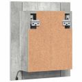 vidaXL LED kúpeľňová zrkadlová skrinka betónová sivá 40x12x45 cm akryl
