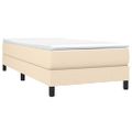 vidaXL Posteľný rám s boxspringom krémová 100x200 cm látka