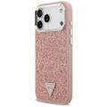 Puzdro Guess Glitter Triangle Logo MagSafe pre iPhone 17 Pro Max ružové