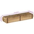 vidaXL Podnos s úložiskom Hnedá 57 x 15 x 9 cm Masívne obnovené drevo