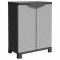 vidaXL Plastová skrinka 68x39x92 cm ratanový dizajn