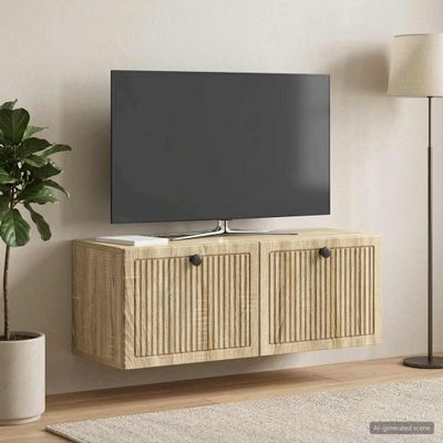 vidaXL Nástenná TV skrinka Nástenný Dub sonoma 78,5 x 31 x 30 cm