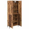 vidaXL Highboard Staré drevo 69,5 x 34 x 180 cm Kompozitné drevo
