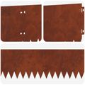 vidaXL Obrubník trávnika 10 ks 103 x 20 cm Oceľ Hrdzavý