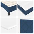 vidaXL Posteľ s pružinovým rámom Modrá 200 x 200 cm látka