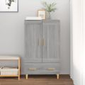 vidaXL Vysoká skrinka sivý dub sonoma 70x31x115 cm spracované drevo