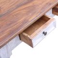 vidaXL Písací stôl so zásuvkami, biely 117x57x75 cm, mahagónové drevo